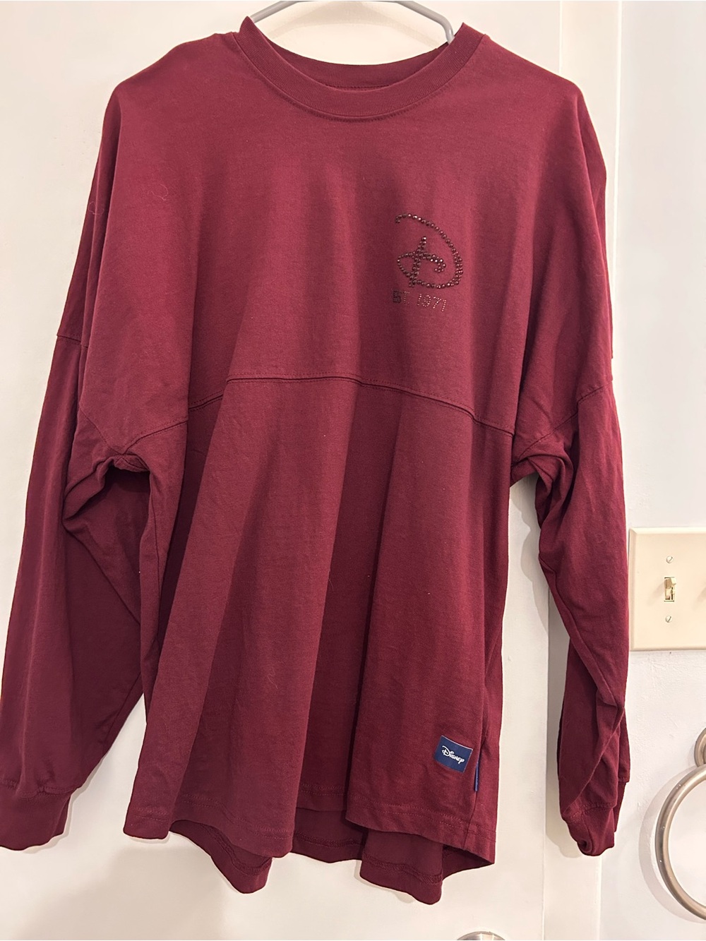 Disney Long-Sleeve Crewneck Tee - Burgundy